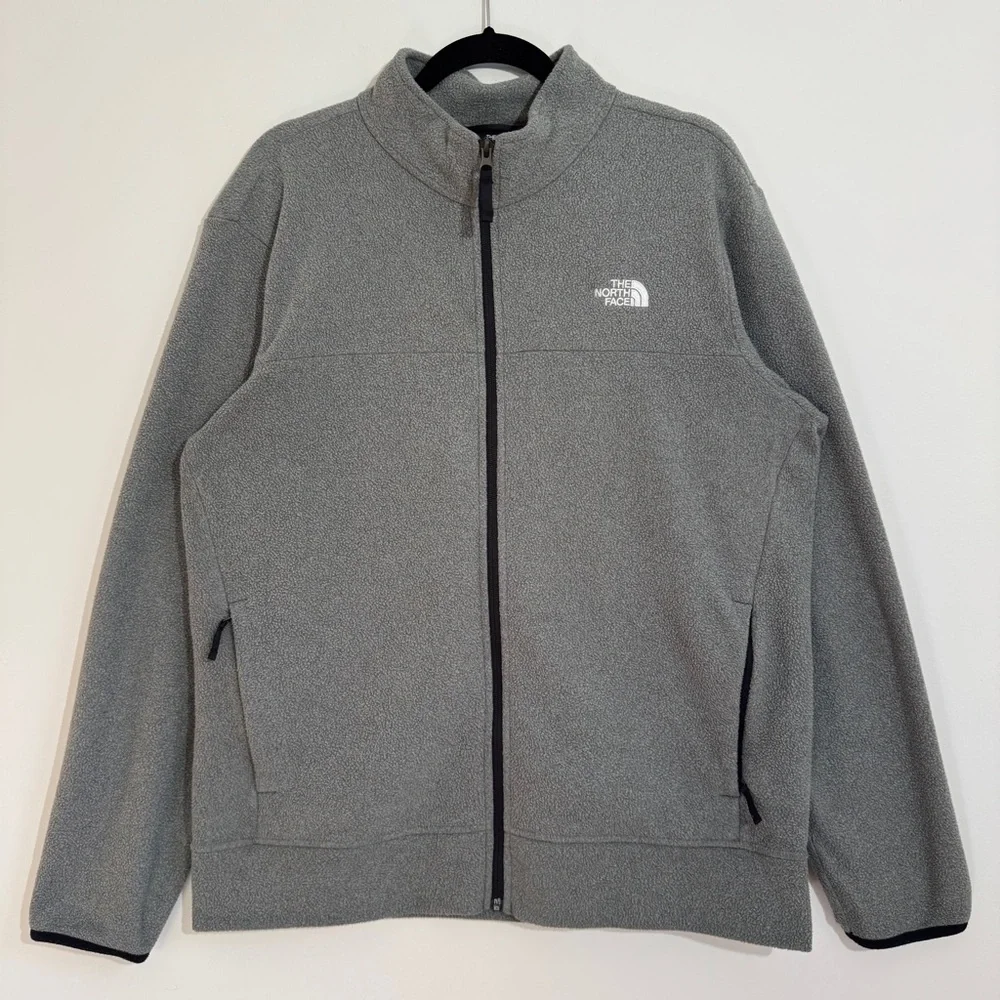 The North Face Gray Full Zip Fleece Jacket Size Large